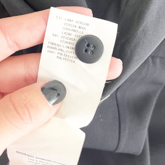 NWT Armani Collezioni Wool Pencil Skirt Black size 40 (US 4) - Picture 4 of 6